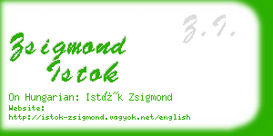 zsigmond istok business card